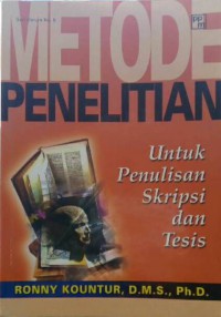 Image of Metode Penelitian untuk Penuilisan Skripsi dan Tesis